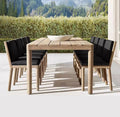 Outdoor Wood Furniture Durable and Exceptionally Resistant Solid Wooden Teak Dining Set
