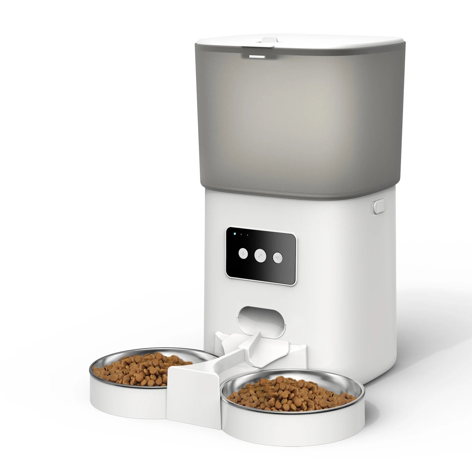 6L Detachable Stainless Steel Double Bowl Pet Feeder Dispenser Automatic Cat Feeders APP Control Feeder for Cats Dogs