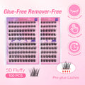 Fluffy Thick Lash Clusters No Glue Needed Volume Eyelashes Press on Self Adhesive Lashes Cluster