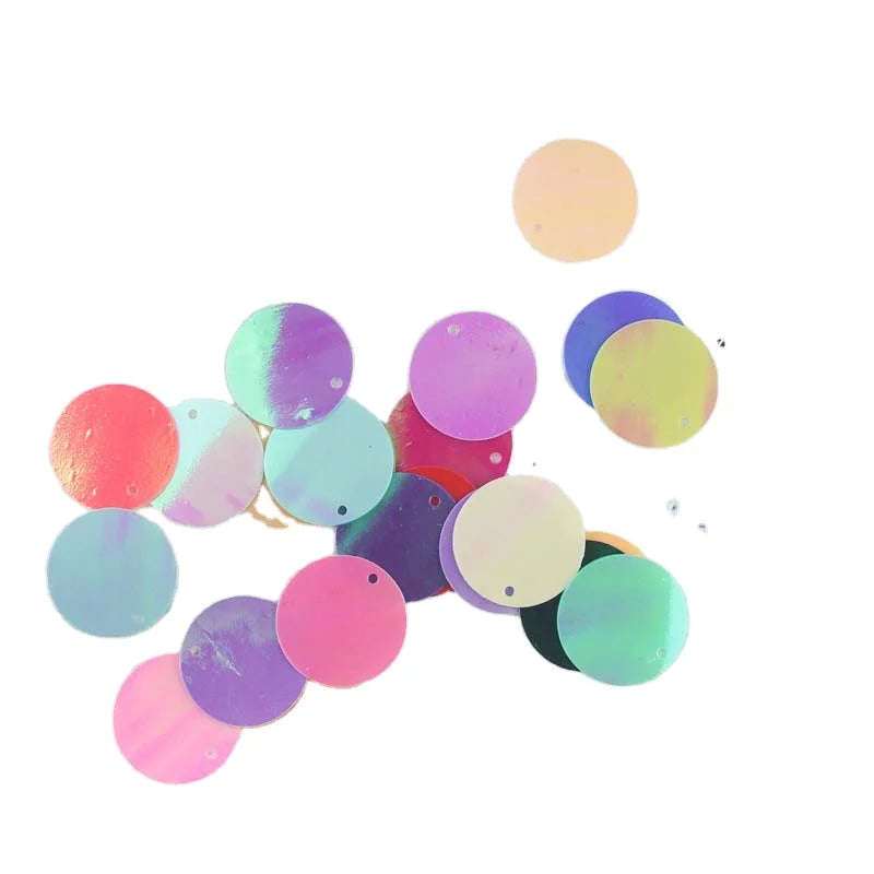 8-50mm Diy Christmas Craft Accessories Sequins Wedding Dress Sewing Round a Hole Beaded PVC Sequin Shiny Glitter Sparkle Sequins