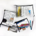 Custom Cosmetic Large Pvc Storage Bag Pvc Transparent Travel Makeup Bag Pvc Cosmetic  Zipper Pouch