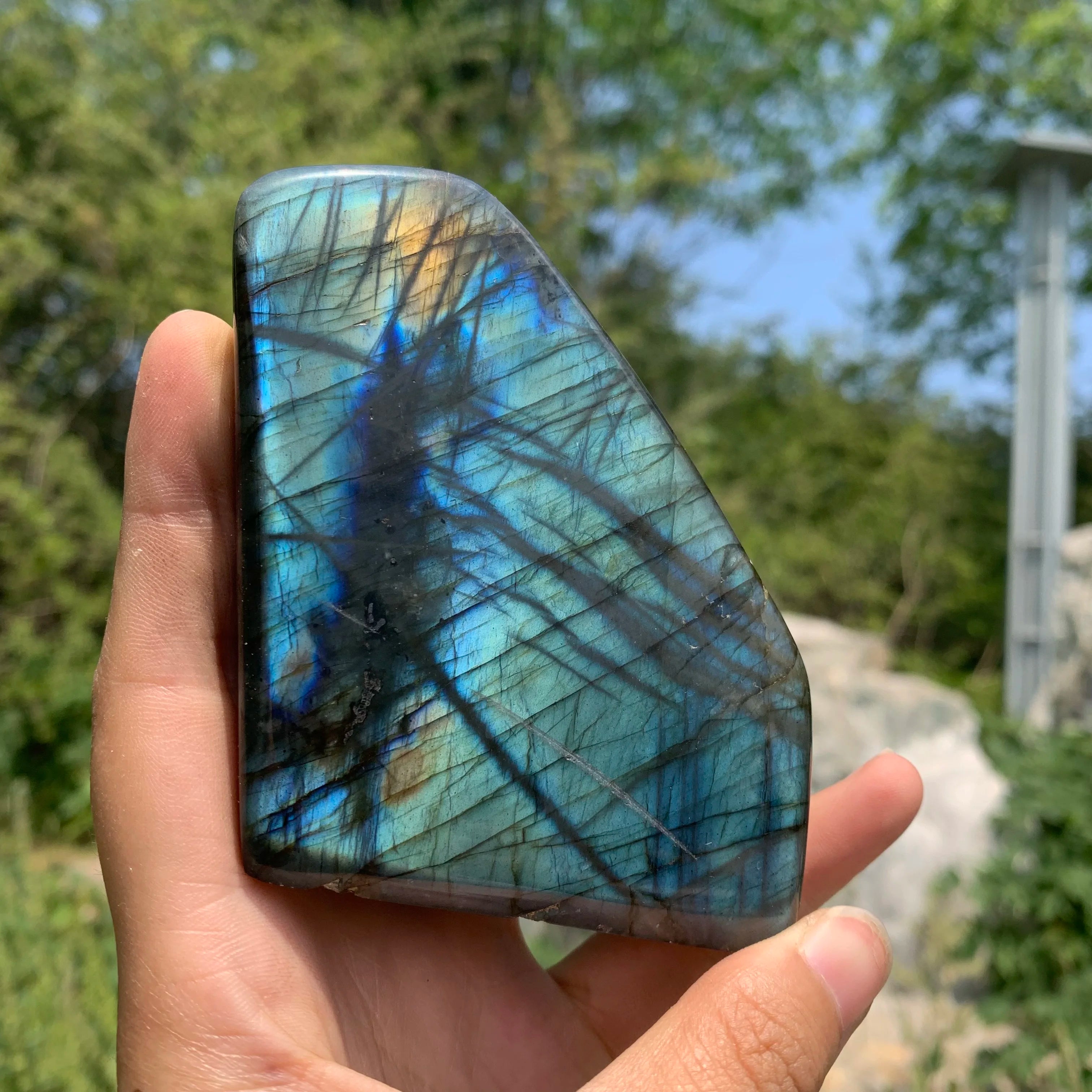 Wholesale High Quality Healing Crystal Polished Stones Light Labradorite Freeform for Decoration