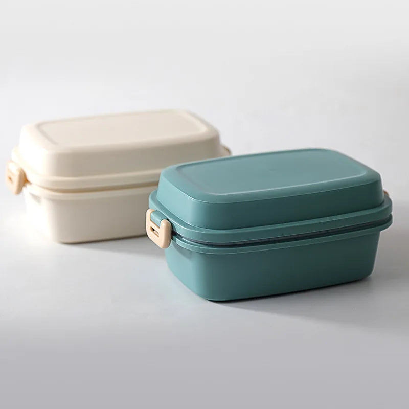 New Design Stainless Steel Lunch Bento Box Food Storage Container With Pp Lid Plastic Cutlery Food Container