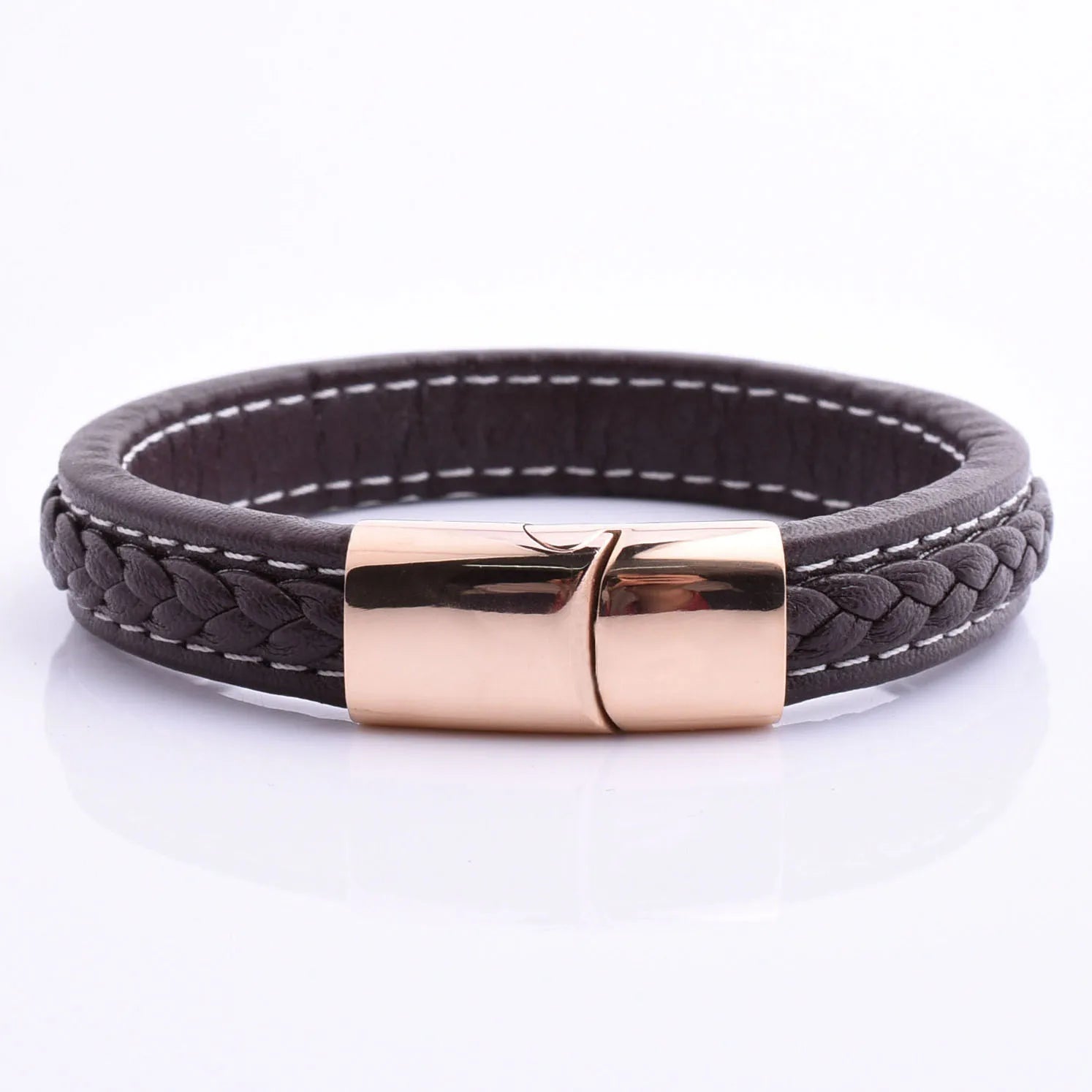 Fashion Jewelry New Hot Sale Accessories Qualified Stainless Steel Magnetic Leather Bracelet