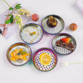 Fruit Pastry Tray Round Ceramic Wholesale Fashion Creative Palace-style Luxury Home Decoration Customized Logo Model Europe