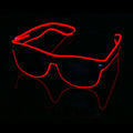 Smart Remote Control El Wire Neon LED Light up Shutter Shaped Glow Sun Glasses Rave Bow Tie Costume Party DJ Bright Glasses