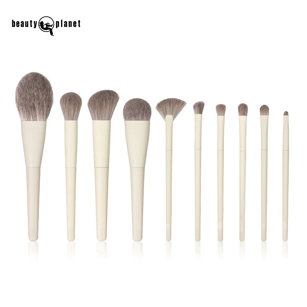 Beauty Planet Custom Logo 10Piece Eyeshadow Makeup Set Synthetic Hair Face Eye Shadow Application Concealer Makeup Brush Set