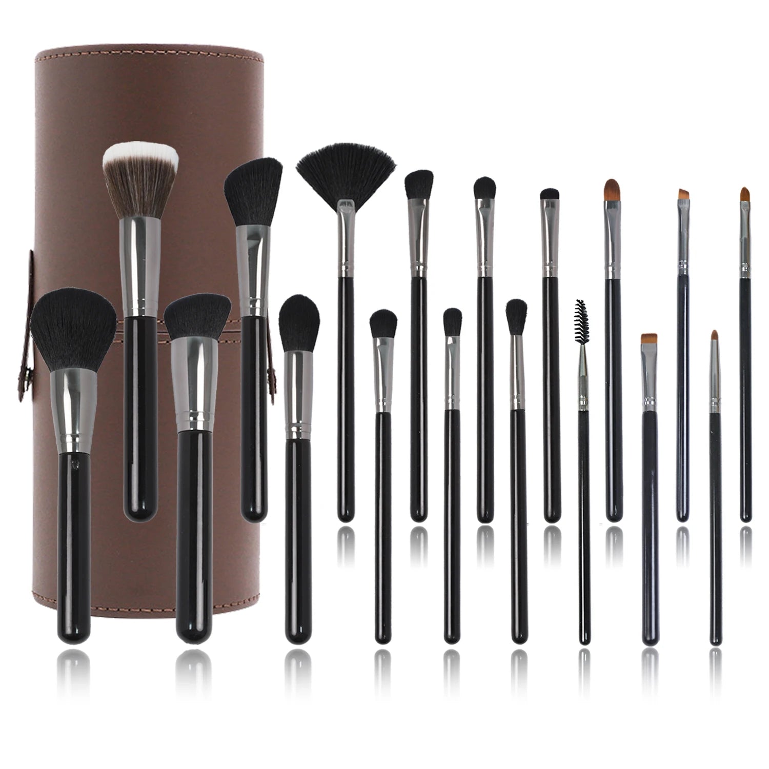 EMF High Quality Vegan Professional Makeup Brush Set 18pcs Soft Eyeshadow Powder Foundation Custom logo Makeup Brushes