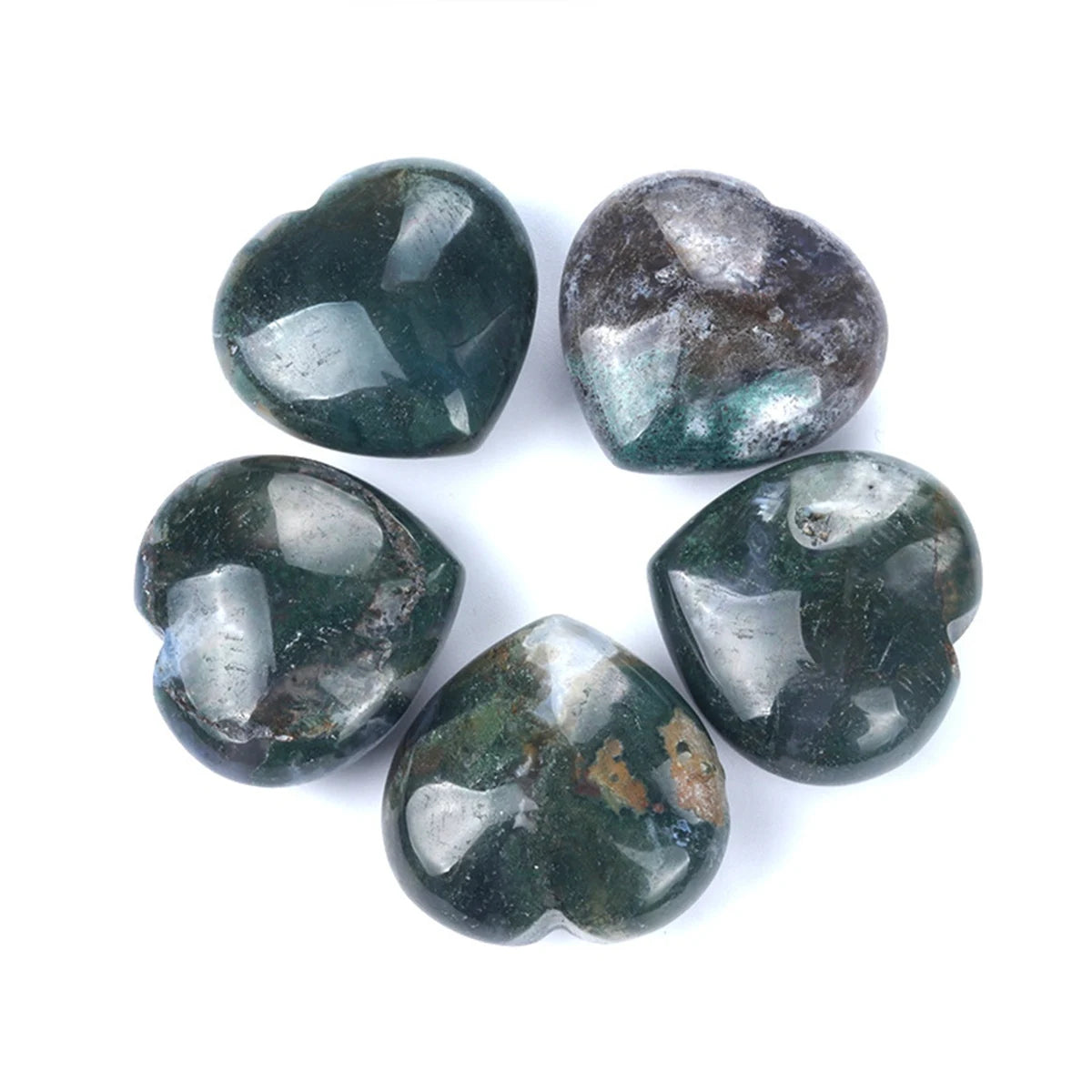 Factory Direct Sale Cheap Price Aquatic Agate Heart Shaped Lovely Style Home Decoration FengShui Healing Stone