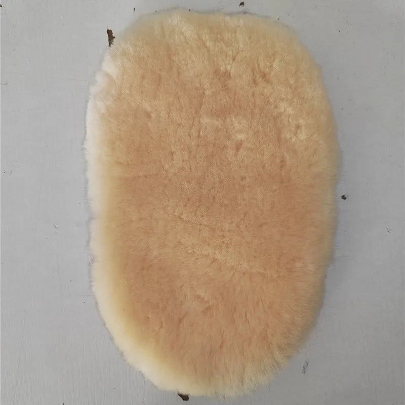 Single Sided 100% Merino Genuine Lambswool Car Cleaning Mitt Real Sheepskin Soft Car Wash Mitt Glove