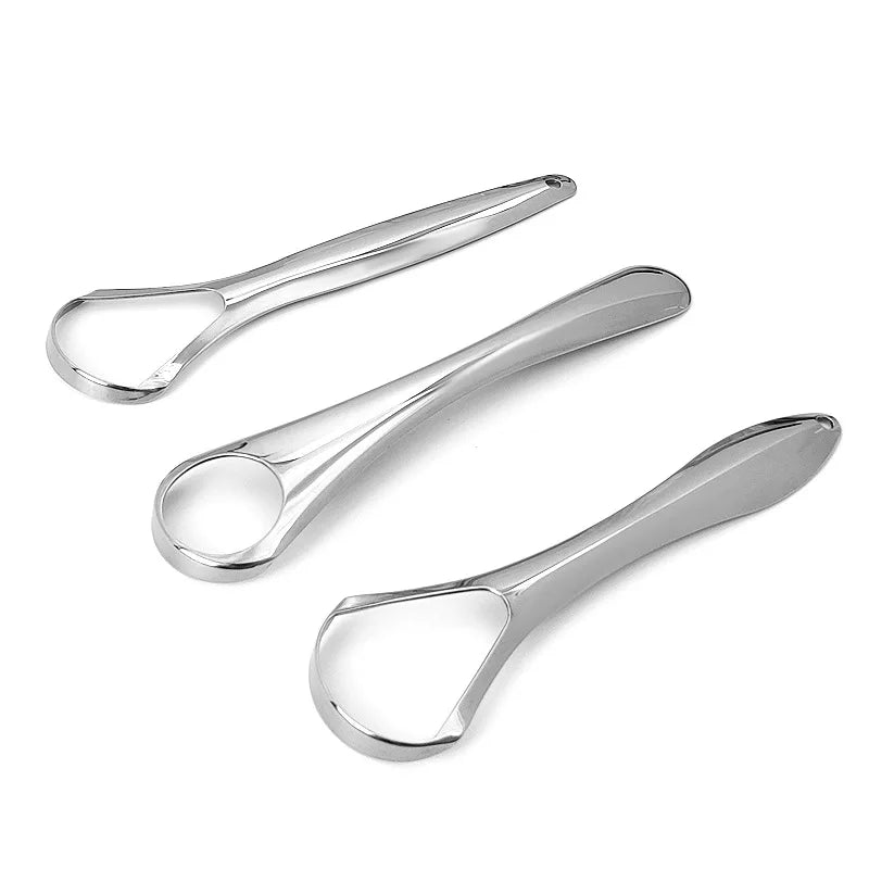 New Design Reusable Double-Sided U-Shaped Copper & Silicone Stainless Steel Surgical Grade 304 Tongue Cleaner Scraper