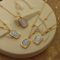 Fenny Retro Classic Gold & Silver Mixed Rose Pendant Necklace Designer for Women Stainless Steel Jewelry Wholesale