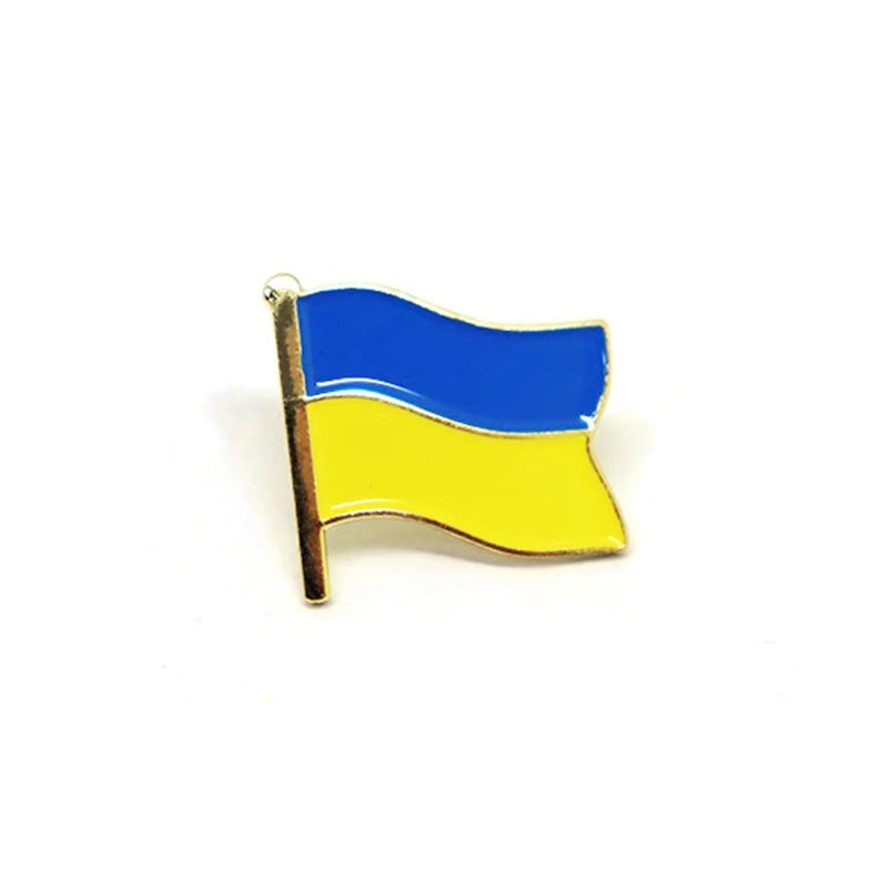 Manufacturer Custom Made Wholesale Metal Badge Lapel Pin Hard Soft Enamel Logo Custom Cartoon Anime Enamel Ukraine Flag Pin