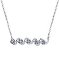 Luxury Pendant 18k White Gold Plated Total 1.5Carat Design Jewelry Women 925 Sterling Silver Moissanite Necklaces for Women
