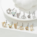 2025 Wholesale Fashion Creative Stainless Steel 20g Unique Nose Piercing Jewelry Accessories Fashion Zircon Metal Nose Studs