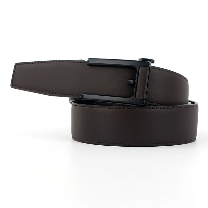 2024 Hot Selling Genuine Leather Men Belt New Style Fashion  Alloy Automatic Buckle Men Belt Jeans Belt