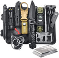 Camping Accessories 14 in 1 Multi-function Waterproof Shockproof Survival Gear Kit Box Emergency Rescue Equipment for Hunting