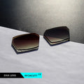 EXIA NY3ACUT7 Nylon Sunglasses Lens Rimless Groove Cutting Anti-Oil Color Gradient Brown Base Curve 2 Thickness 3mm