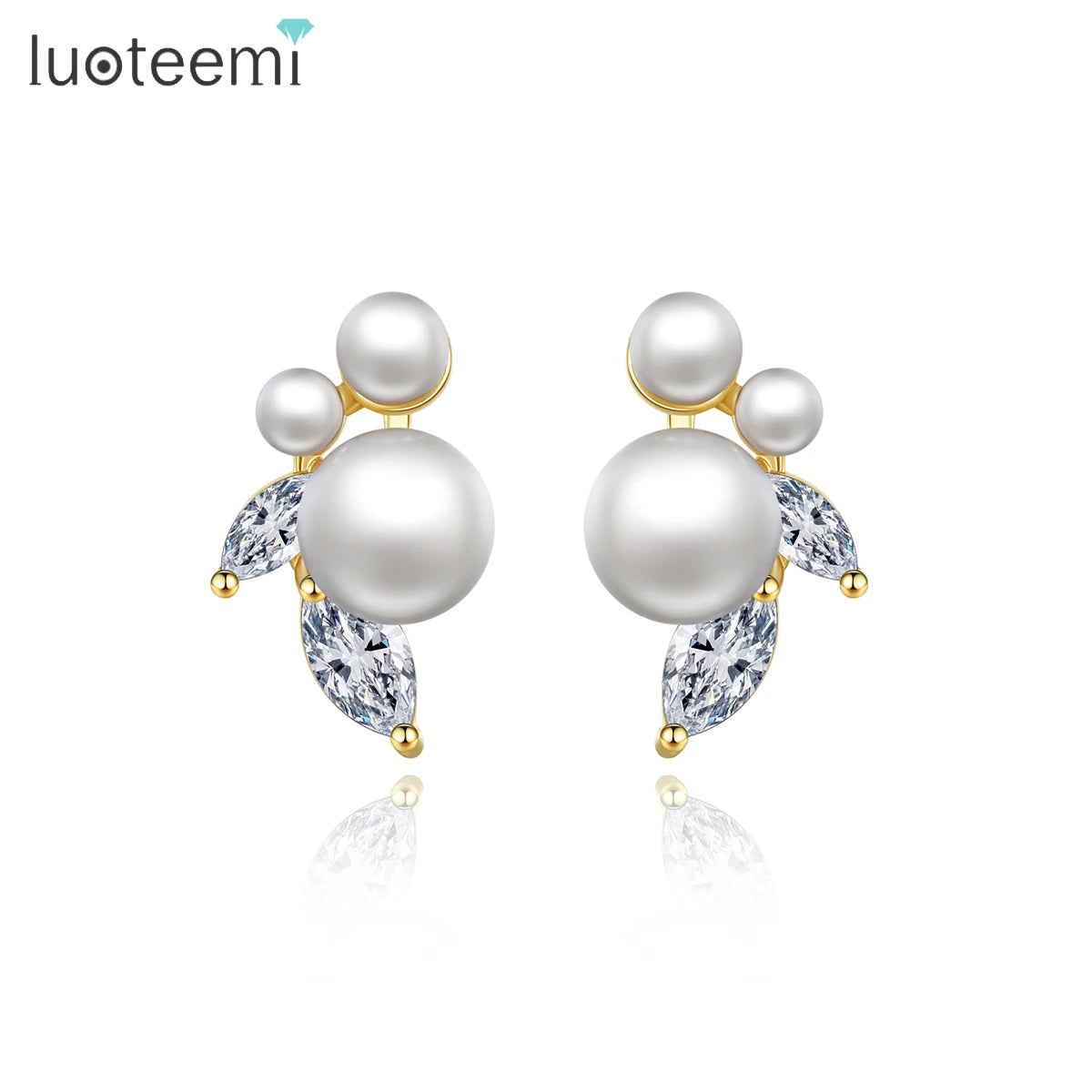 LUOTEEMI Fashion Jewellery Woman Jewelry Bohemian Trendy Charm Unique Earing for Wedding Flower Earring 2023