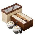Custom Coffee Tea Chocolate Candy Set Gift Wooden Box With Logo Custom Ceramic Ornament Set Jars for Candles in Box Gift Wooden