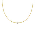 Bridesmaid Wedding Gifts Stainless Steel Gold White Pearl Necklace Gold Single Pearl Necklace Gold Chain for Women