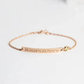 Wholesale Personalized Memorial Jewelry 925 Sterling Silver Initial Letter Engraved Curved bar Bracelet with Birthstone