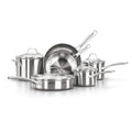 10 Pieces Manufacturer Luxury Pots and Pans 3-layer Stainless Steel Cookware Set Cooking Pot with Stay Cool Handles Cooking Tool