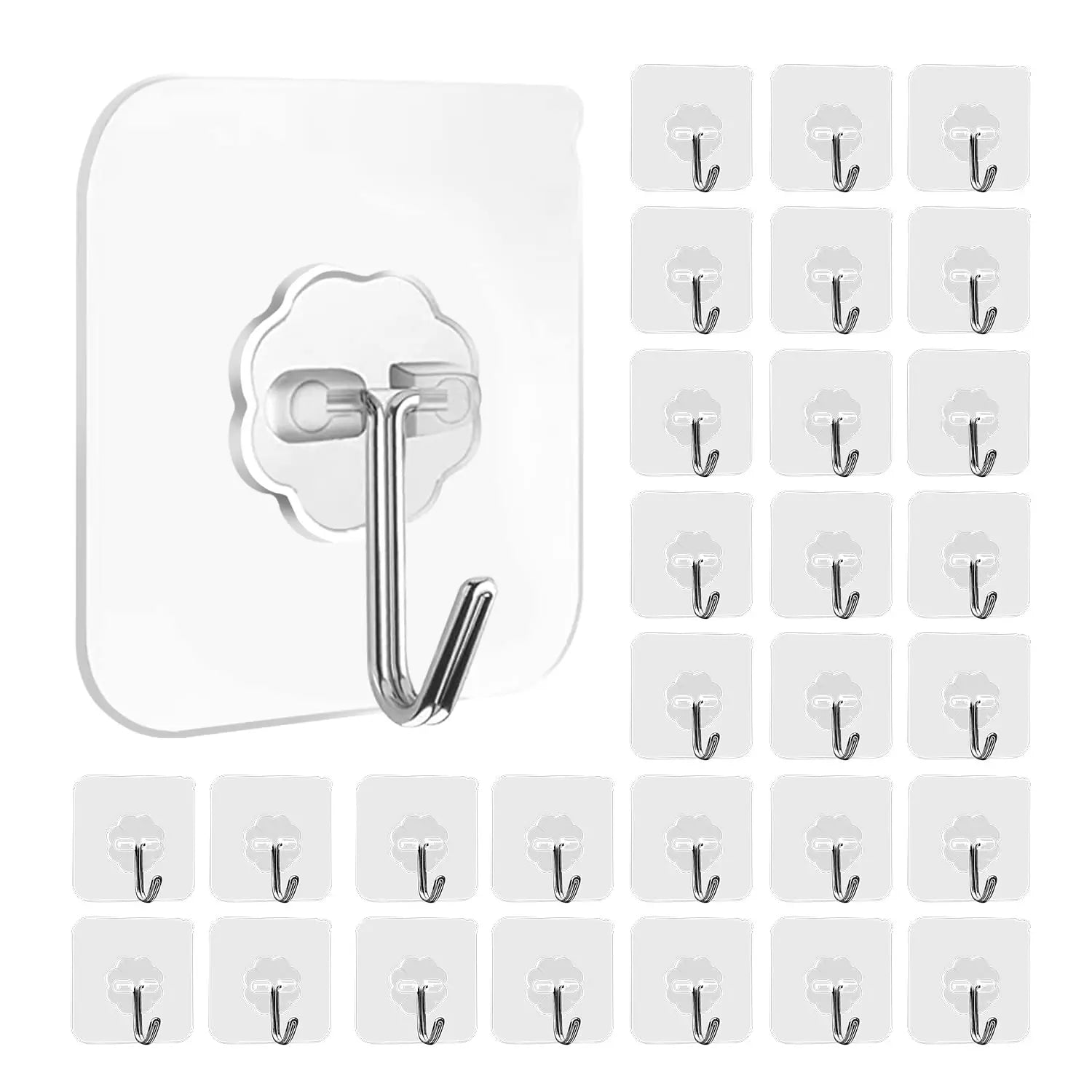 0.5mm Foldable Transparent Wall Hook Suction Cup Kitchen Bathroom Wardrobe Storage Hole-free Design Heavy-Duty Jewelry Tools
