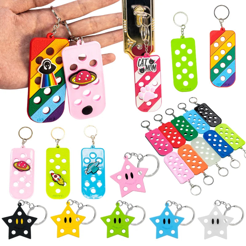 Fun & Stylish Star Keychain DIY Custom Charms Multi-Purpose Keyring for Fashionable Accessories & Everyday Use