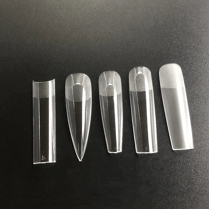 Custom Private Label 120pcs Soft Gel Half Full Cover Square Stiletto French Coffin Matte Nail Tips