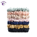 For 100% Real Silk Mulberry Silk Hair Scrunchies Mixed Colors Ponytail Holders