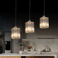 Hanging Restaurant Crystal Chandelier Kitchen Bench Pendant Lighting for Dining Table