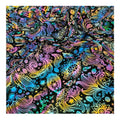 Breathable High Visible rainbow Iridescent Holographic Paisley Floral Printed Women Garment Reflective Polyester Spandex Fabric