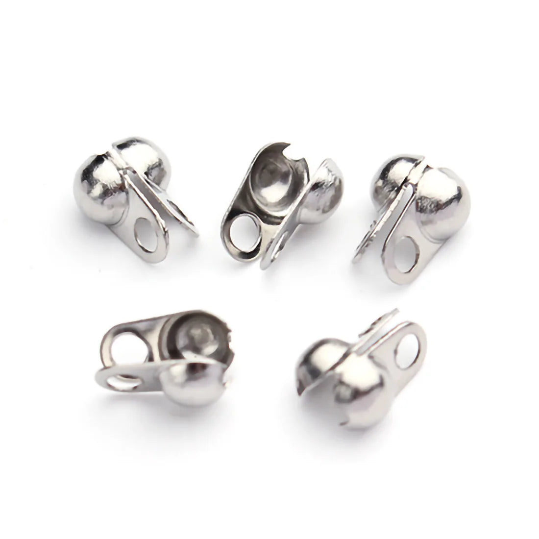 1.5mm 2mm 2.4mm 3.2mm Stainless Steel Charlotte Accessories for Jewelry Making Clamshell Jewelry Fittings & Connectors