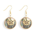 2026 Cute Earrings Hawaiian Mother of Pearl Round Pendant Drop Earrings Hot Sale 14K Gold Plated Earrings for Women