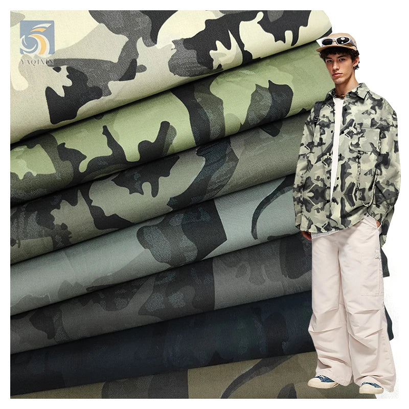Wholesale Ripstop Camouflage Printed Fabric for Jacket Shirt Breathable Twill Camouflage Fabric Cotton Polyester