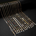 Fashion Y2k Style Jewelry Neck Eyeglass Glasses String Lanyard Chain Glass Crystal Beaded Metal Face Masking Chains Strap Cord