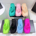Women's Comfortable Summer/Spring Platform Flip Flop Sandals for Shopping & Vacation Thong Slippers