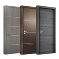 Modern Waterproof Solid Wood Interior Bathroom Door Fiberglass Germany Hardware Swing Open Style Thermal Insulation Finished