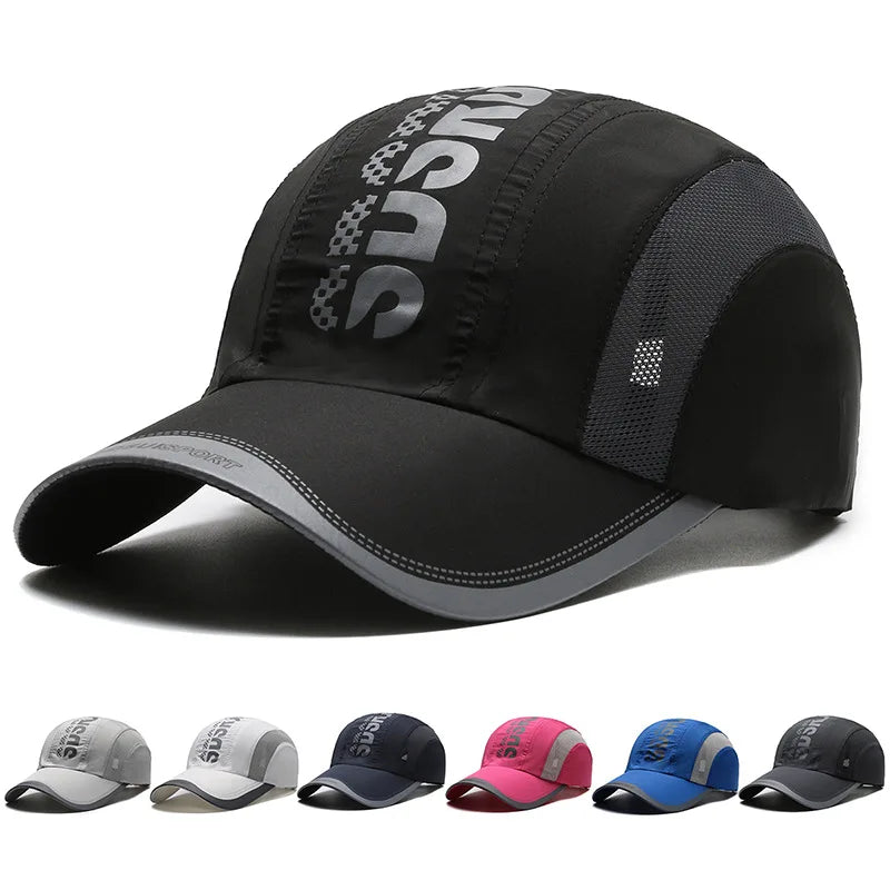 WoZhen Sporty & Formal Casual Gorras Custom Printing Summer Quick Dry Running Cap Lightweight Breathable Hat