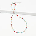 Jachon Ins Korean Choker Autumn Style Niche Design Gold Crystal Colorful Choker Necklace Clavicle Chain Female