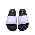 Fashion Summer Open Toe Custom Logo Plastic Slippers PVC Slides Sandals for Women