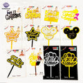 Wholesale Laser Cut Acrylic Cake Toppers Machine Happy Birthday Cake Decoration Tool Spanish Feliz Cumpleanos Topper