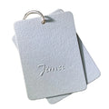 Custom Logo Garment Tags White Gold Silver Stamping Printing Coated Paper Clear PVC Leather Tag Recyclable Eco-Friendly