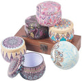 Wholesale Southern Aisa Style Custom Pattern Scented Candle Jars With Metal Lids Box and Logo Print for Candle Making
