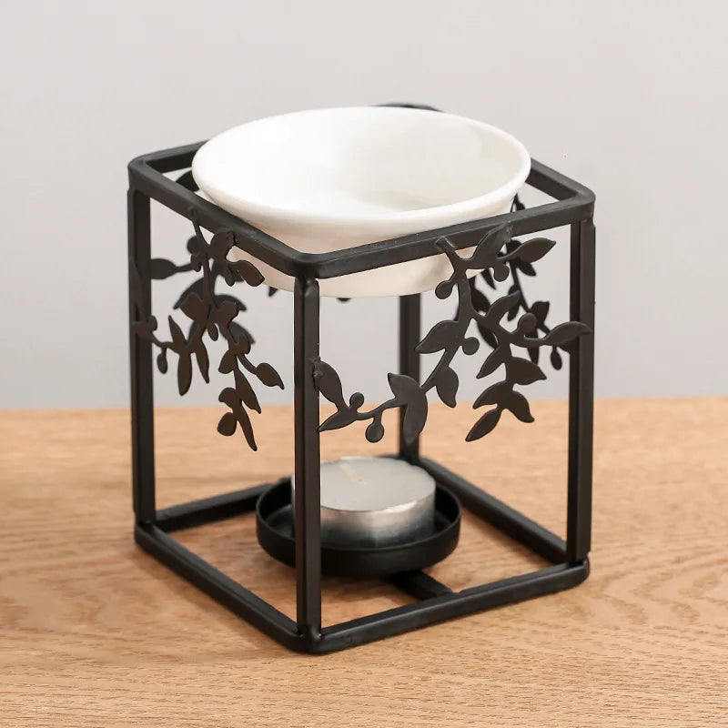 2024 Aroma Diffuser Furnace Aroma Essential Oil burner Ceramic Tealight Candle Holder Essential Oil Incense Wax Melt Burner