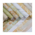 Modern Design Self-Adhesive 3D Stone White Marble Contact Paper Glossy Vinyl Waterproof Wallpaper for Bathrooms Wall Paper