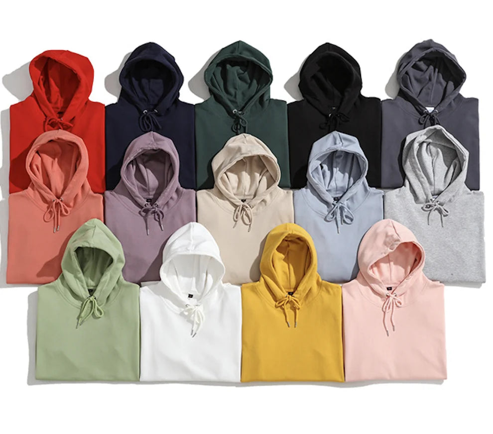 High Quality 300 Grams 80% Cotton CVC Unisex Hoodie Logo Customized Pullover Style Hooded Collar Solid Pattern Lightweight Autumn