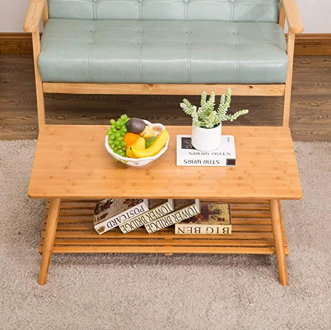 Coffee Table TV Table Sofa Desk Center Bamboo Desk for Living Room