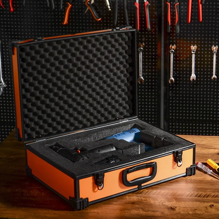 GLARY Orange Hard Abs Tool case Portable case Tool Box  Customizable Medium  With Locks